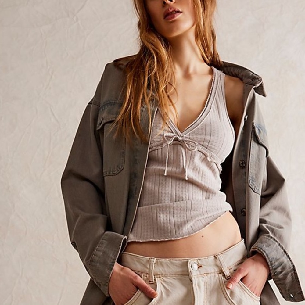 We the Free Day One Tank Free People Flowy Neutral Basic Top Women’s Medium